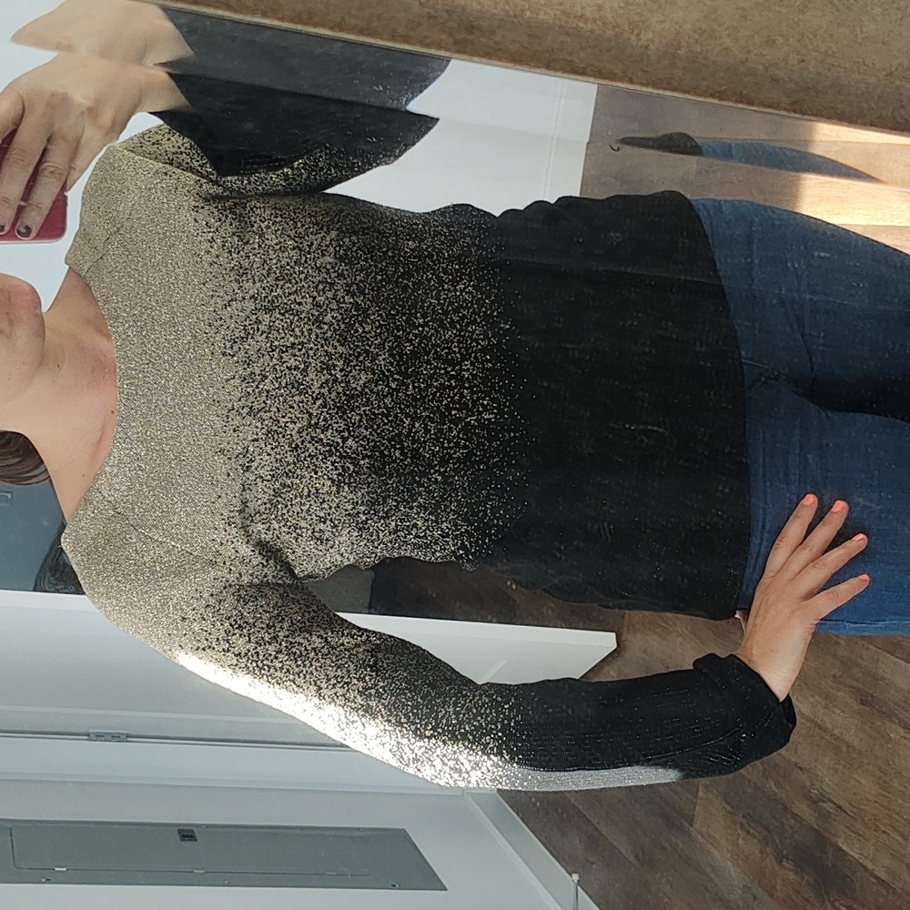 Glittery gold / black shimmer sweater